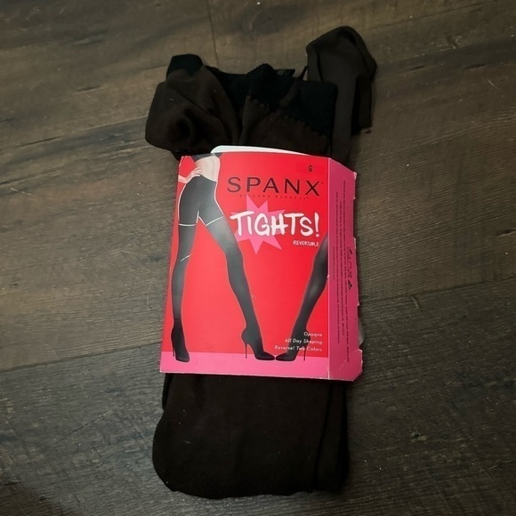 NWT SPANX  Reversible Tights black/charcoal G/2X - Picture 5 of 7